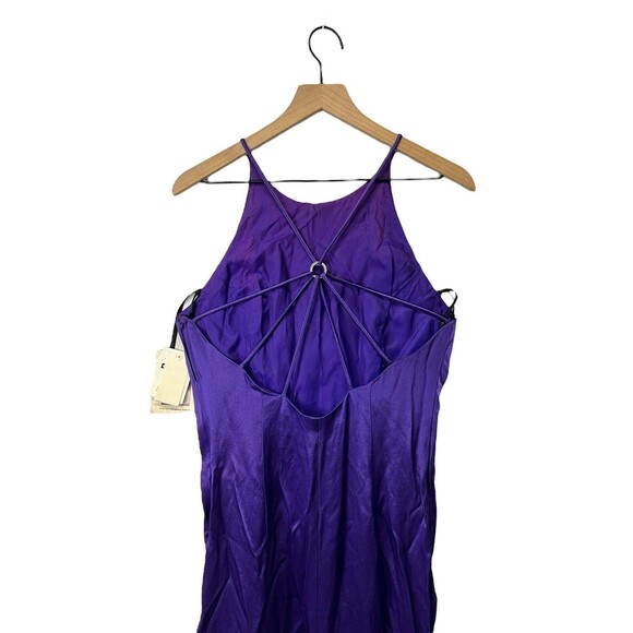 NWT Jessica McClintock Gunne Sax Satin Purple Diamond Princess Dress Size 13/14 - Picture 8 of 16